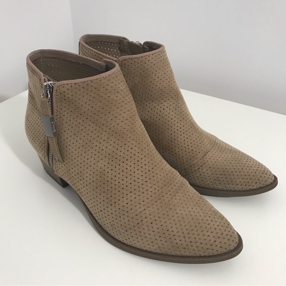 Circus by Sam Edelman Womens Light Beige Brown Zipper Ankle Boots Booties 9 - Picture 7 of 11